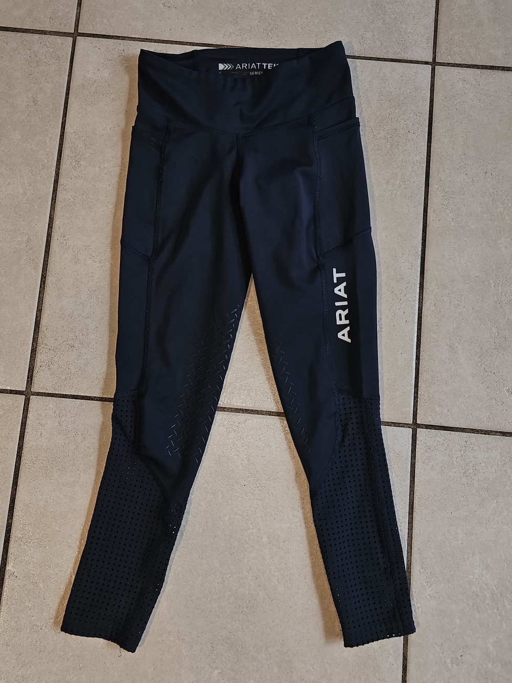 Ariat TEK Black Girls Silicone-Grip Riding Leggings